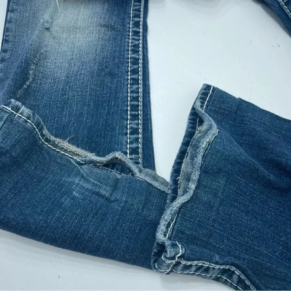 Silver Jeans Tuesday 27x33 womens Distressed blue 3457 - Picture 9 of 11